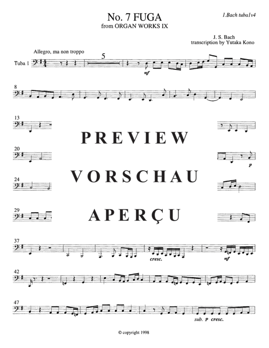 Product gallery: Page 15 of 18 Fuga, from Organ Works IX , , (Tuba Quartett EETT)