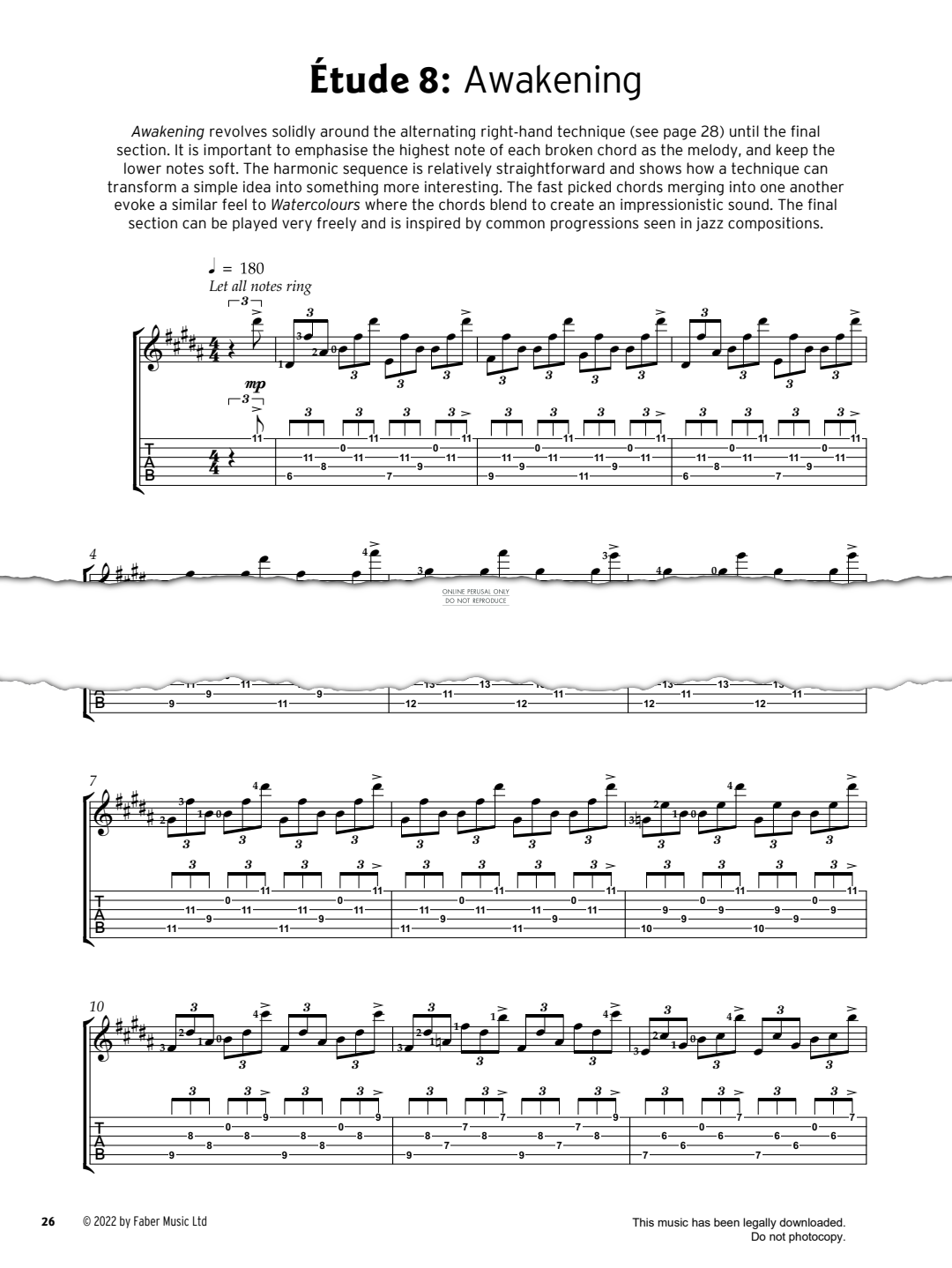 Produktgalerie: Seite 1 von 1 Étude 8: Awakening, Tom Ollendorff, Gitarre