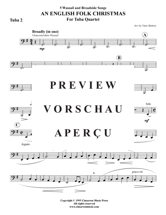 Product gallery: Page 15 of 16 An English Folk Christmas , , (Tuba Quartet: 2x Baritone, 2xTuba)