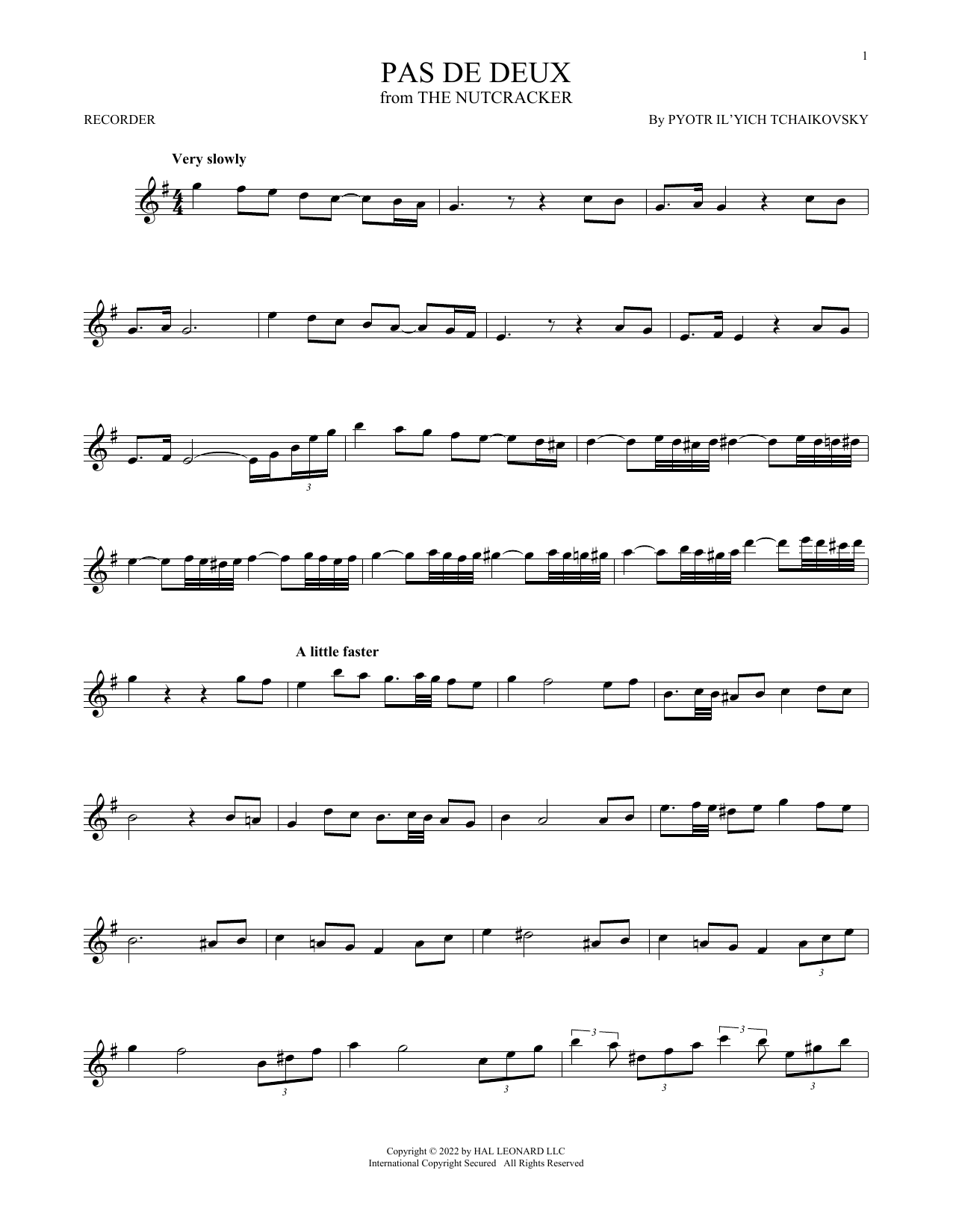 Product gallery: Page 1 of 1 Pas de deux (from The Nutcracker), Pyotr Il'yich Tchaikovsky