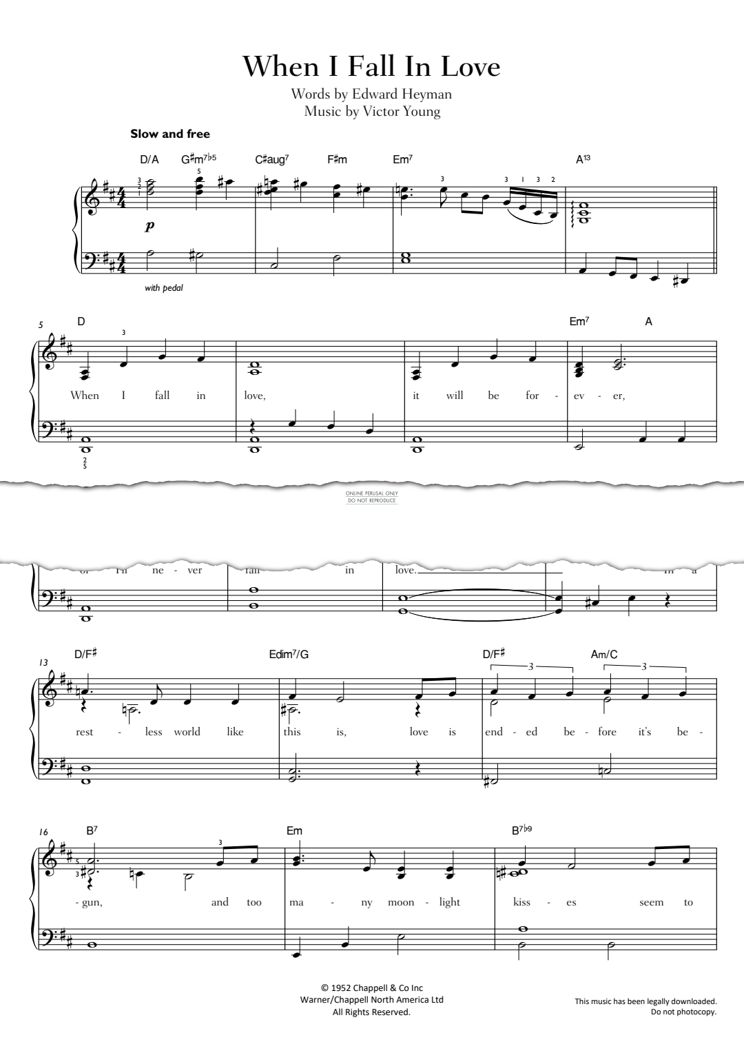Produktgalerie: Seite 1 von 1 When I Fall In Love, Nat King Cole, Klavier