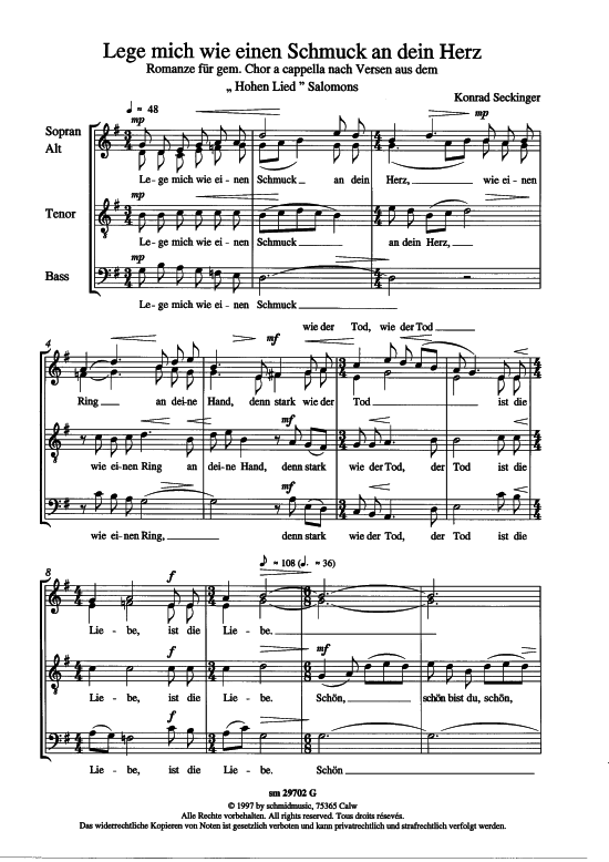 Product picture to: Lege mich wie einen Schmuck an dein Herz Konrad Seckinger