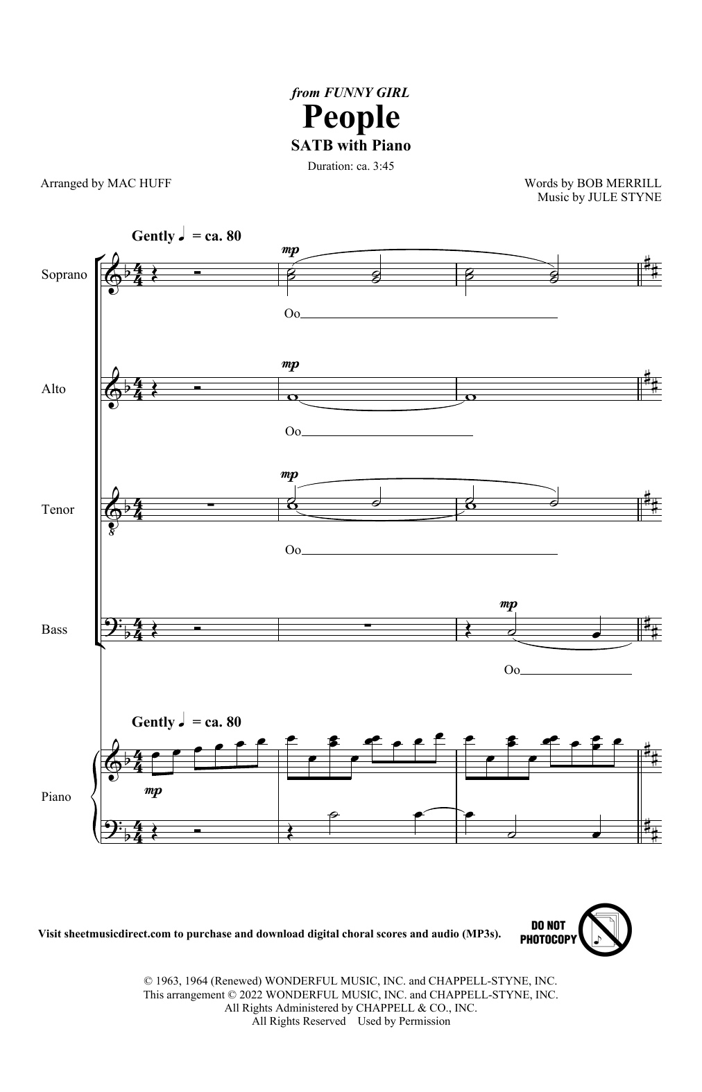 Produktbild zu: People (from Funny Girl) (arr. Mac Huff)