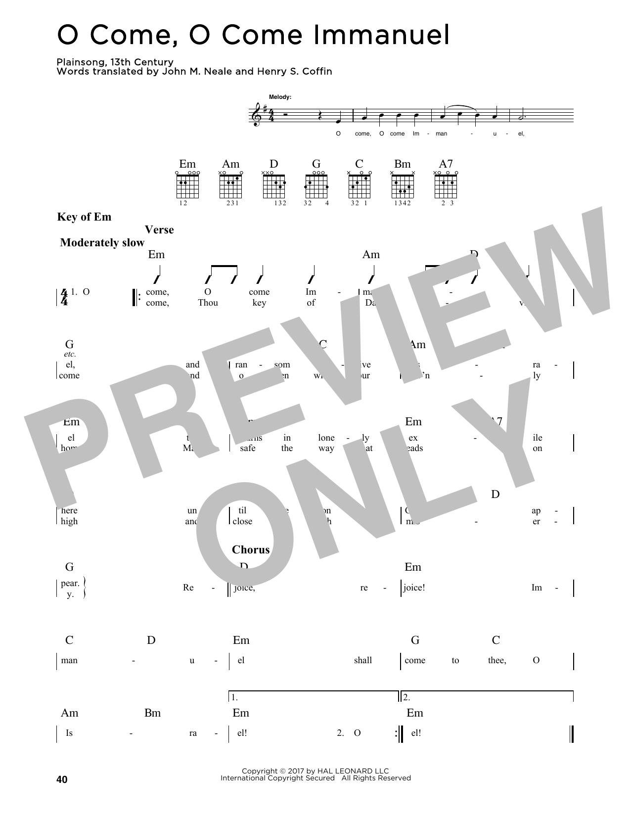 Product gallery: Page 1 of 1 O Come, O Come Immanuel, Plainsong, 13th Century