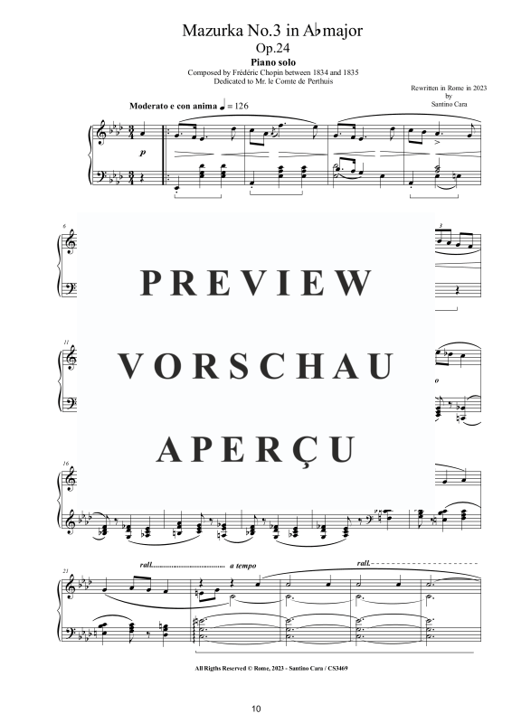 Produktgalerie: Seite 11 von 11 4 Mazurkas op. 24 für Klavier – Vollständige Partituren, , Klavier Solo
