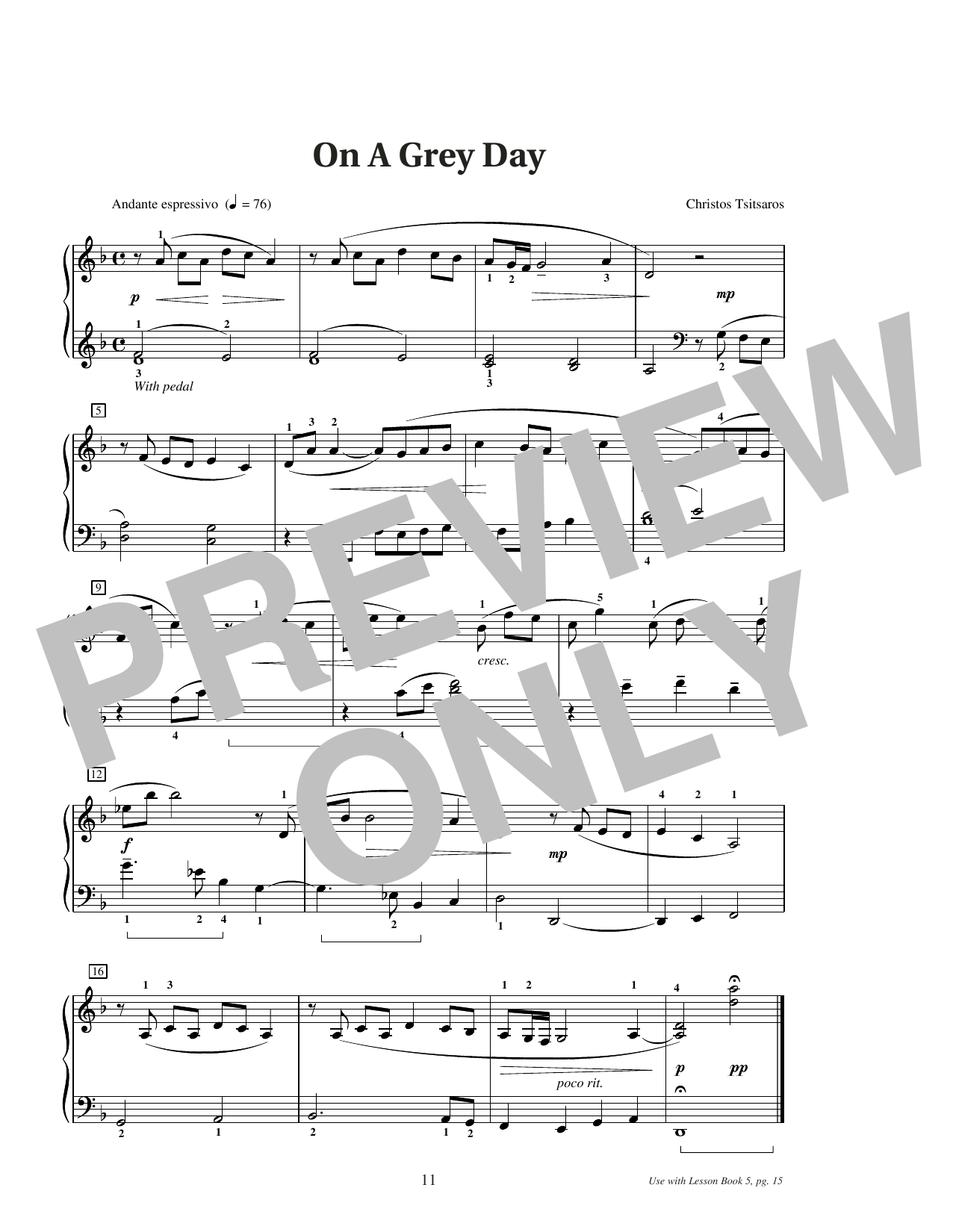Produktgalerie: Seite 1 von 1 On A Grey Day, Christos Tsitsaros, Klavier