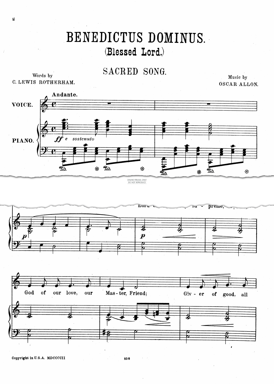 Product gallery: Page 1 of 1 Benedictus Dominus, Oscar Allon