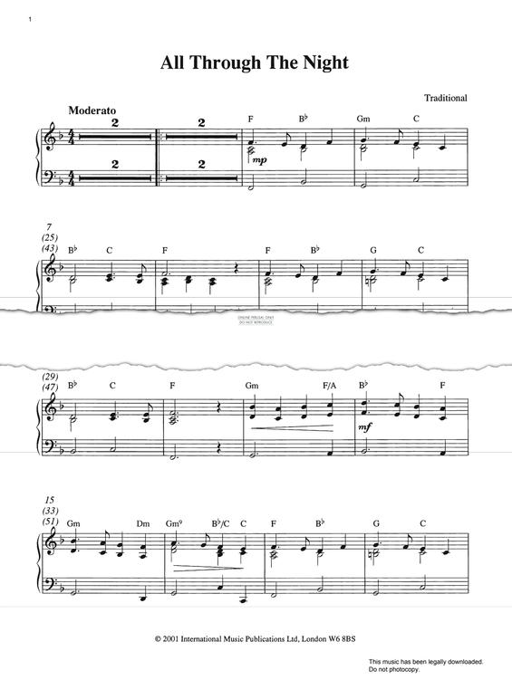 Product gallery: Page 1 of 1 All Through The Night, Traditional