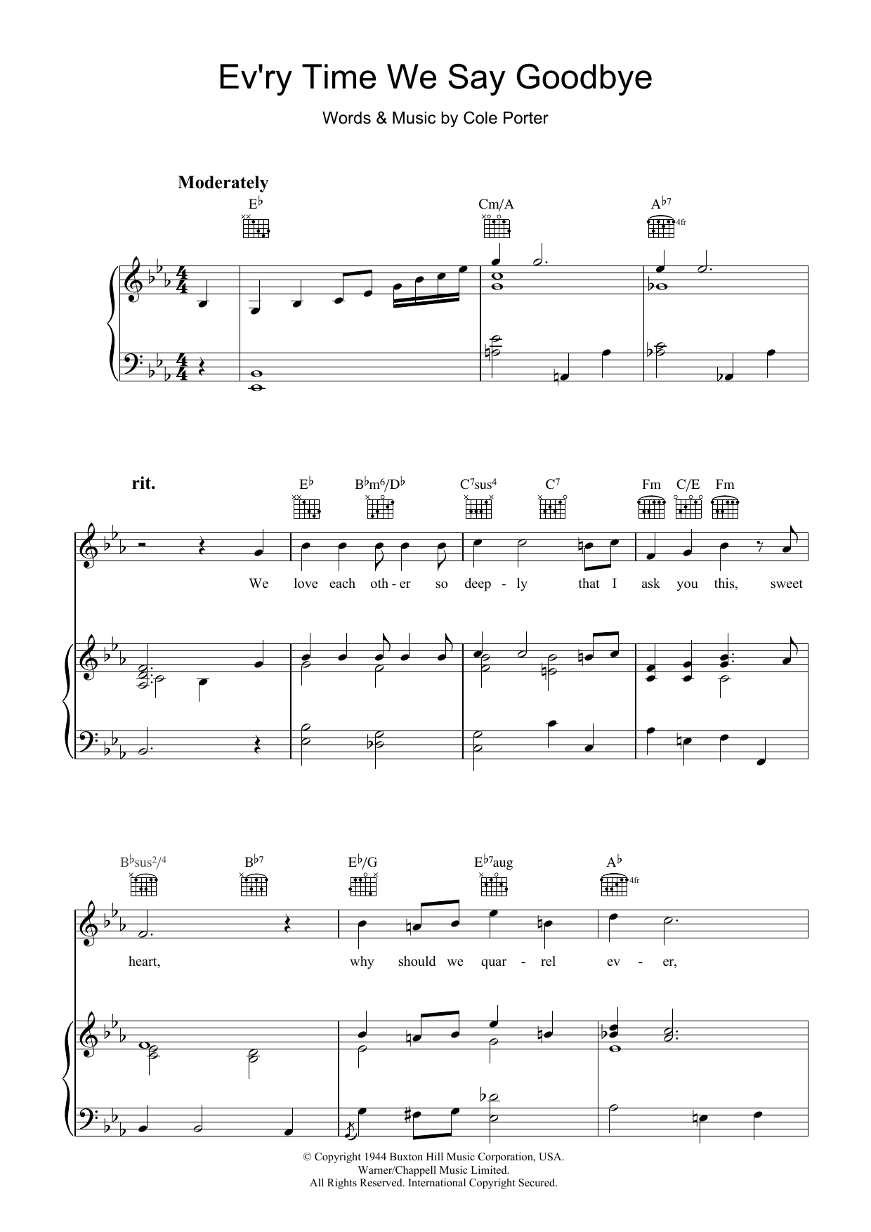 Produktbild zu: Ev'ry Time We Say Goodbye