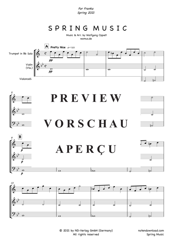gallery: Spring Music , , (Trio für Trompete in B + Violine/Viola,Violoncello)