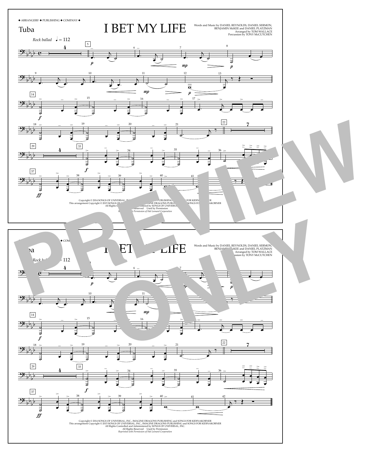 Produktgalerie: Seite 1 von 1 I Bet My Life - Tuba, Tom Wallace, Ensemble