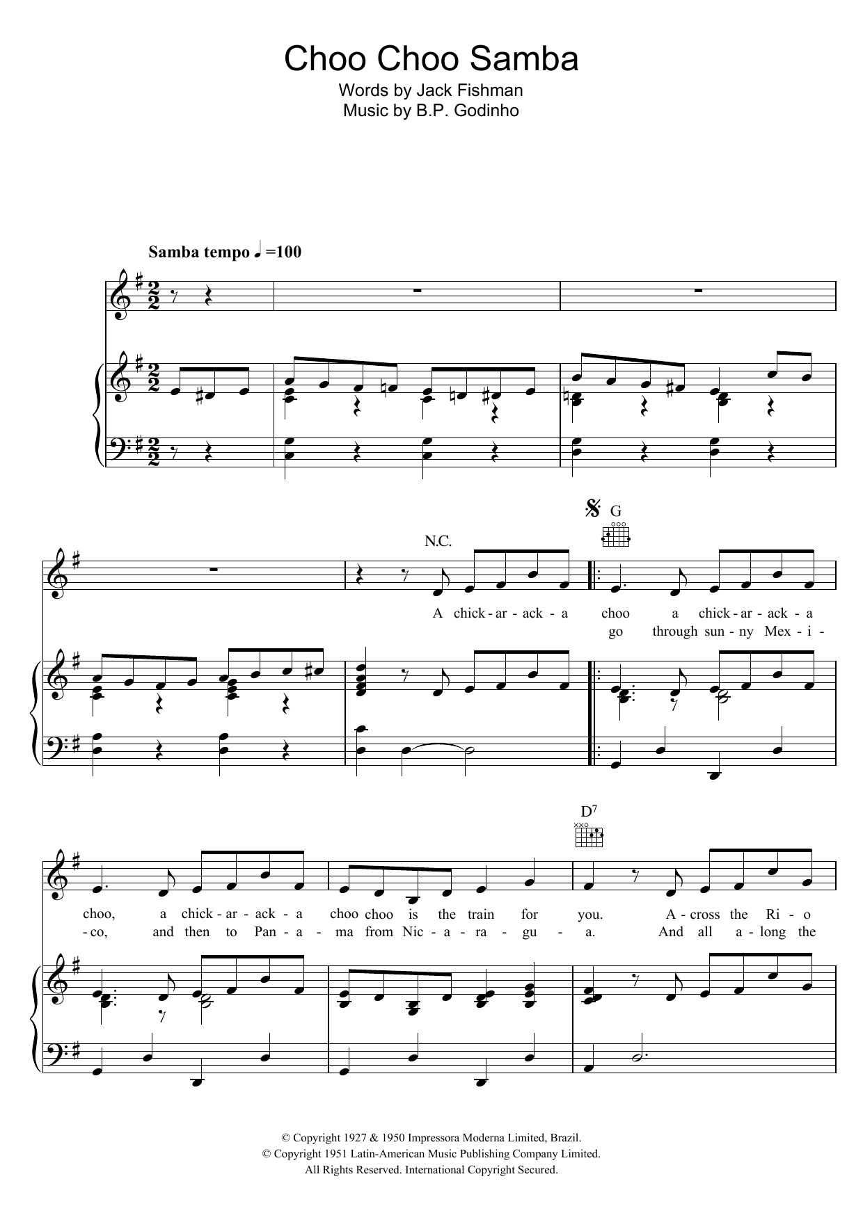 Produktgalerie: Seite 1 von 1 Choo Choo Samba, B.P. Godinho, Gesang, Gitarre, Klavier