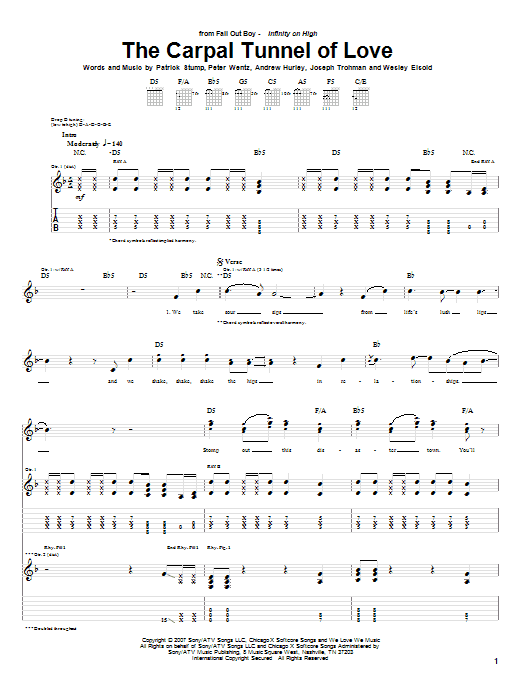 Product gallery: Page 1 of 1 The Carpal Tunnel Of Love, Fall Out Boy