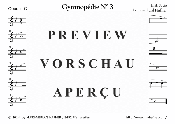 Product gallery: Page 8 of 11 Gymnopedie No. 3, , (large wind orchestra)
