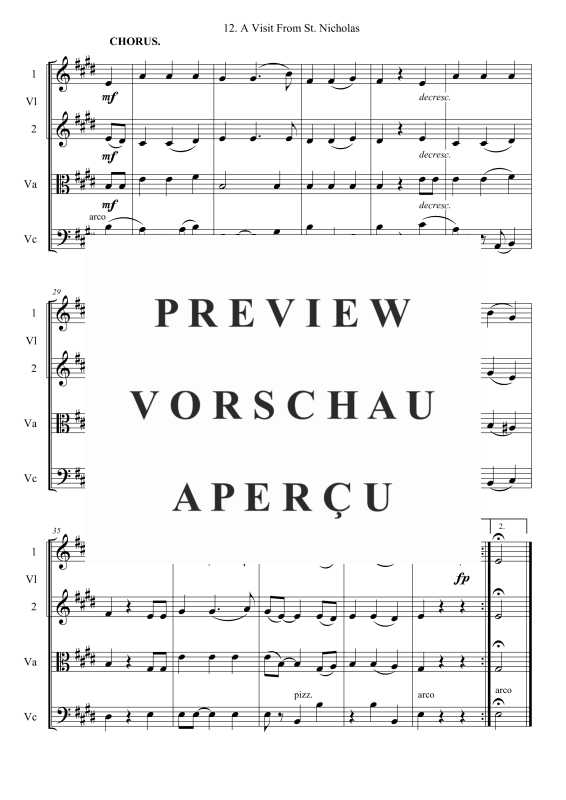 Produktgalerie: Seite 4 von 10 A Visit From St. Nicholas, , Streicher Quartett