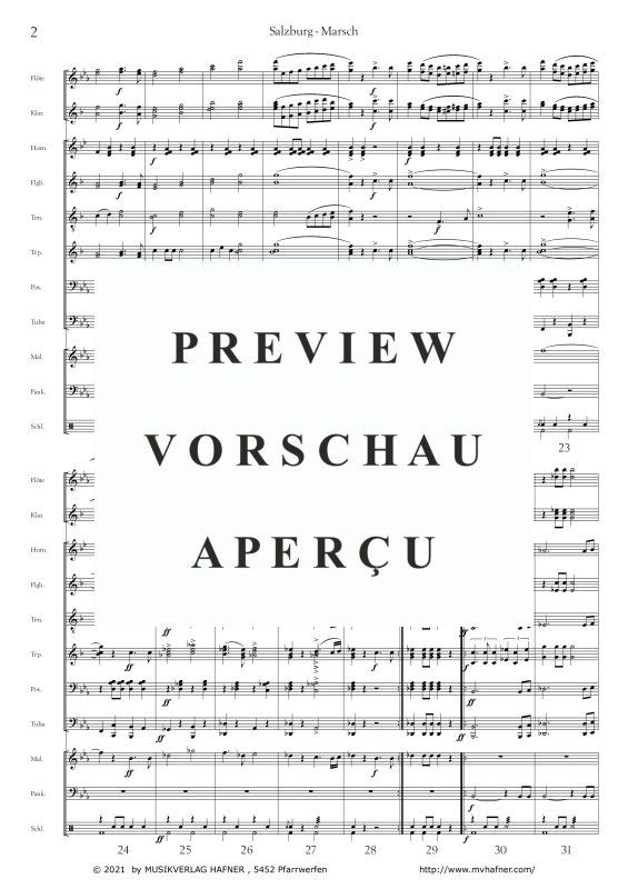 Product gallery: Page 7 of 11 Salzburg - Marsch, , (large wind orchestra)