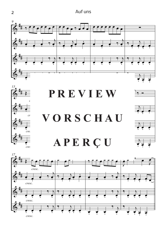 gallery: Auf Uns , Bourani, Andreas, (Geigenquartett)