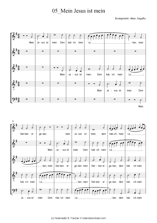 Product picture to: Mein Jesus ist mein Jesus-Arie