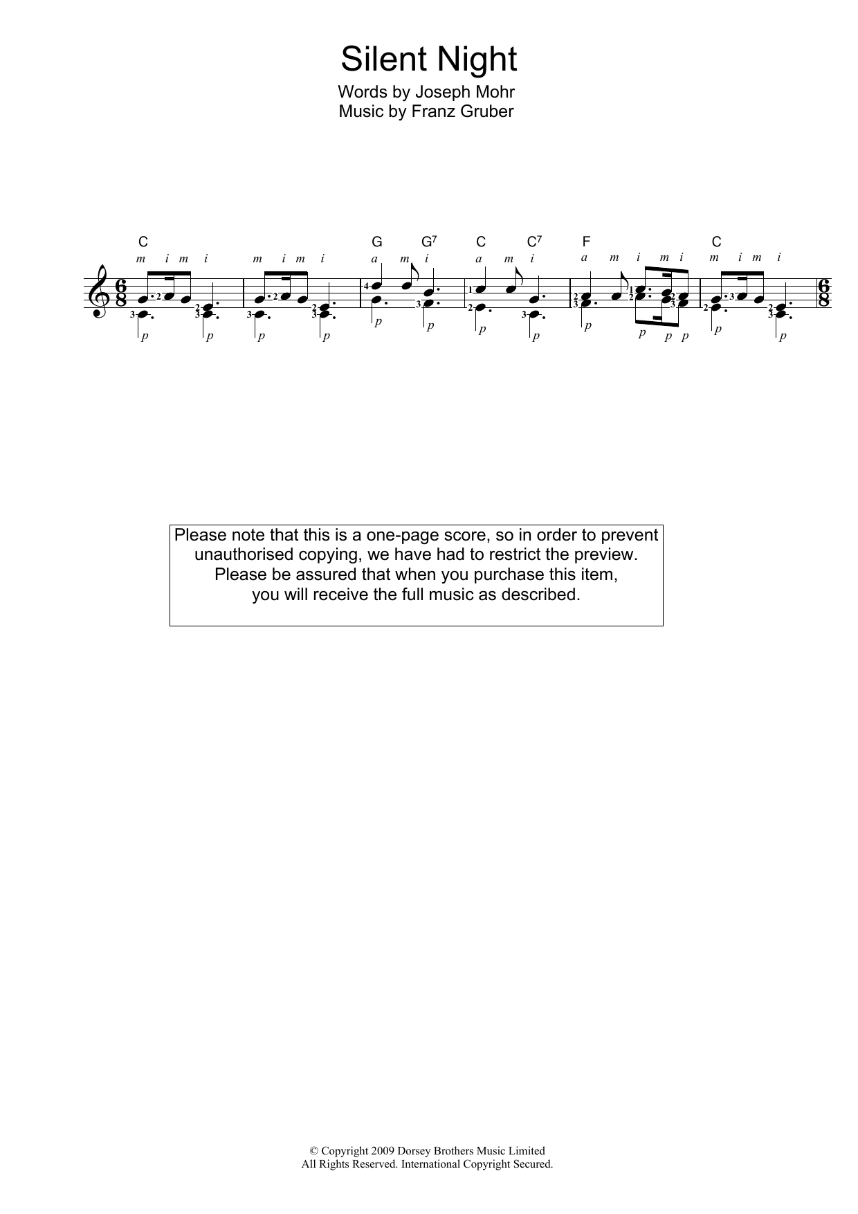 Product gallery: Page 1 of 1 Silent Night, Franz Gruber