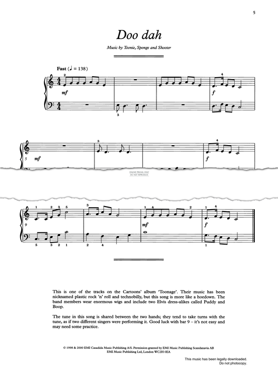 Produktgalerie: Seite 1 von 1 Doo Dah, Stephen Foster, Klavier