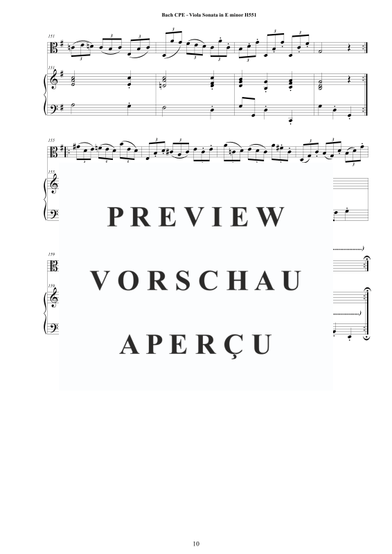 Product gallery: Page 11 of 11 Viola Sonata in E-Moll H551, , Viola and Piano/Harpsichord