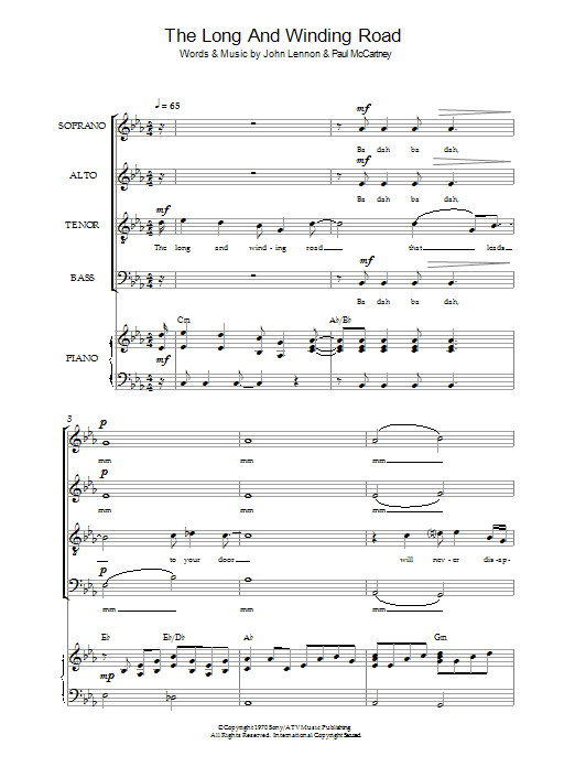 Produktgalerie: Seite 1 von 1 The Long And Winding Road (arr. Simon Foxley), The Beatles, Chor