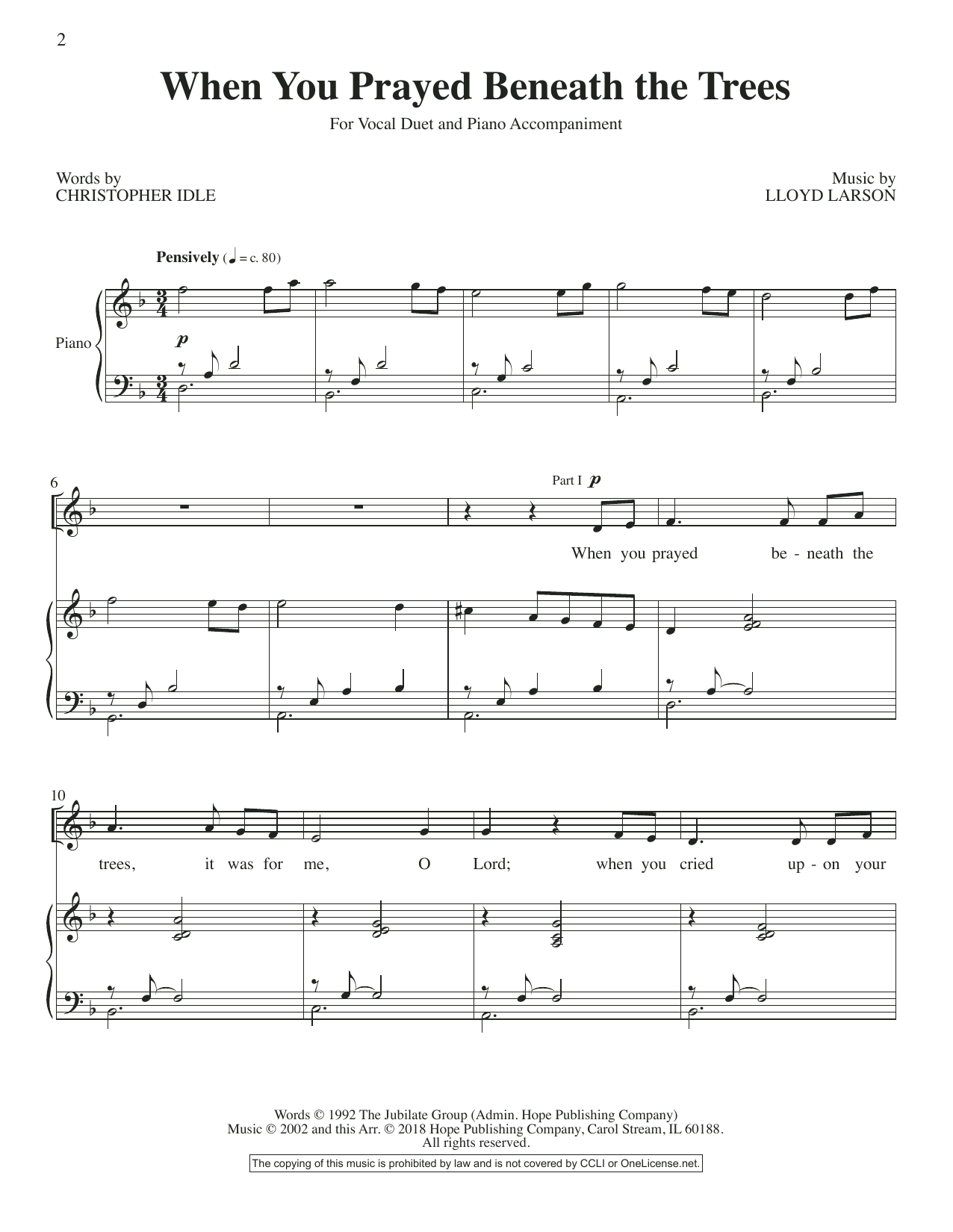 Produktbild zu: When You Prayed Beneath The Trees