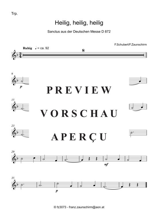 Produktbild zu: Zum Sanctus (Heilig, heilig) Schubert/Zaunschirm