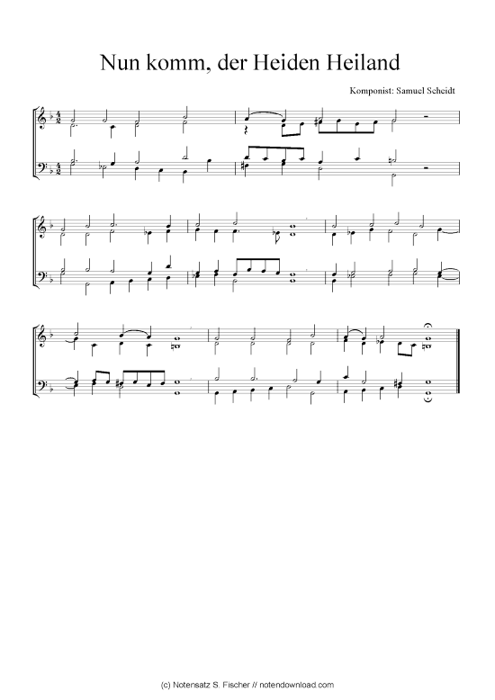 Produktbild zu: Nun komm, der Heiden Heiland Samuel Scheidt