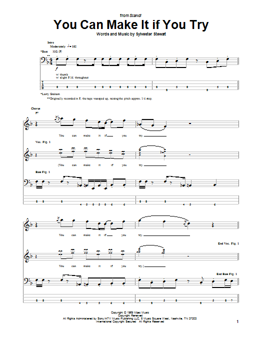 Produktgalerie: Seite 1 von 1 You Can Make It If You Try, Sly & The Family Stone, E-Bass