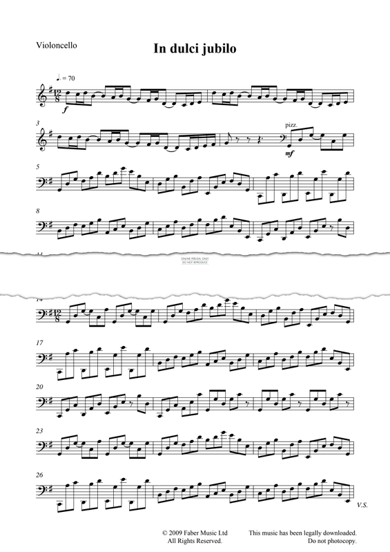 Produktgalerie: Seite 1 von 1 In Dulci Jubilo, Howard Goodall, Violoncello