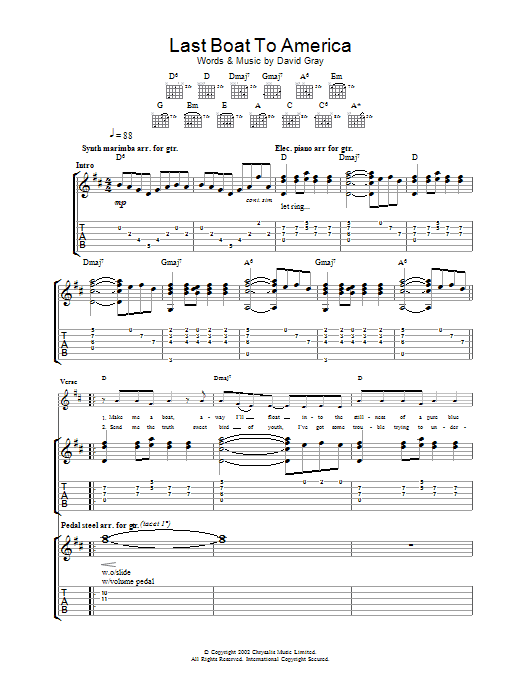 Product gallery: Page 1 of 1 Last Boat To America, David Gray