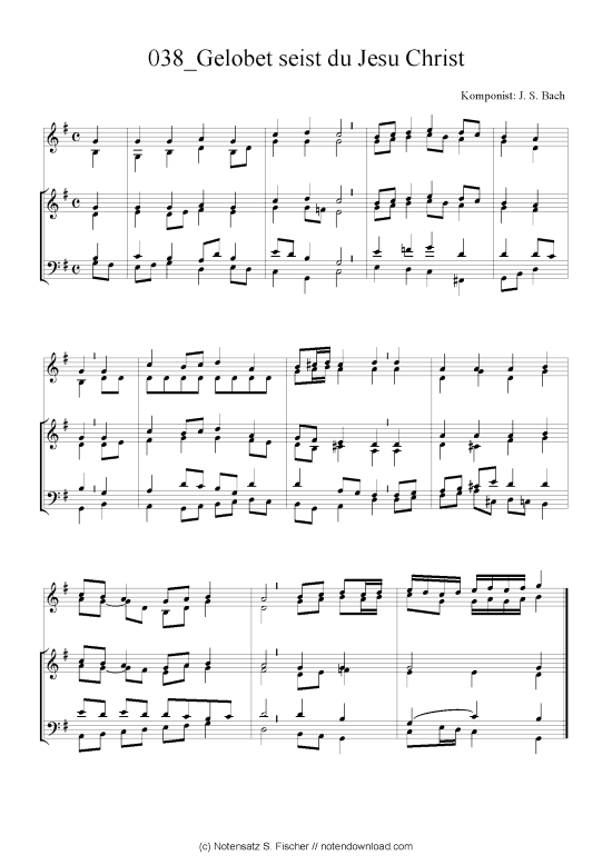 Produktbild zu: Gelobet seist du Jesu Christ J. S. Bach