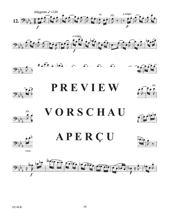 Product gallery: Page 18 of 21 Etudes for Euphonium, Vol. 4 , , (Euphonium Solo)