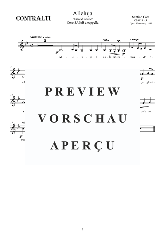 Produktgalerie: Seite 5 von 7 Alleluja - Canto di Natale, , Gemischter Chor S A Bar B a capella