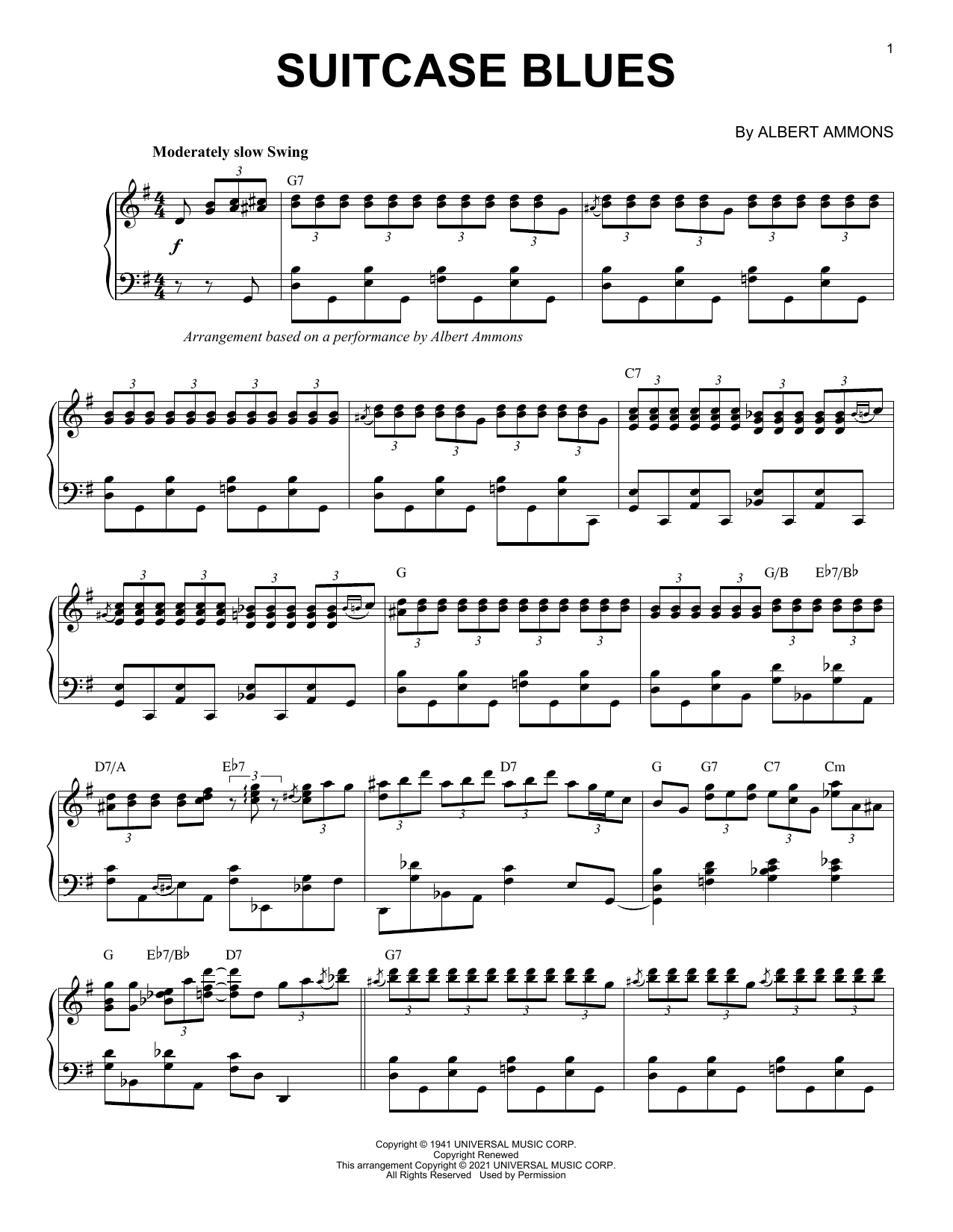 Produktbild zu: Suitcase Blues (arr. Brent Edstrom)