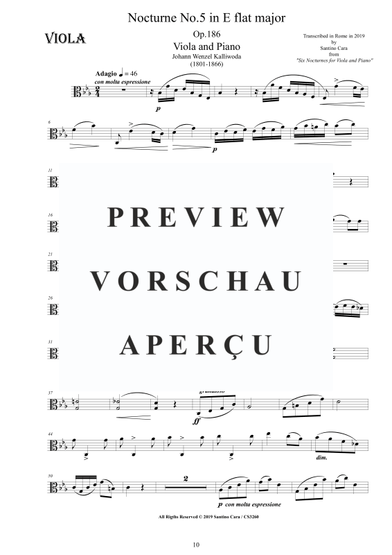 Produktgalerie: Seite 11 von 11 Nocturne Nr.5 Op.186, , Viola und Klavier