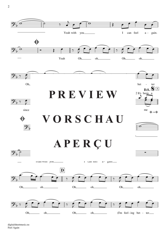 Produktgalerie: Seite 3 von 4 Feel again , OneRepublic, (Violon-Cello)