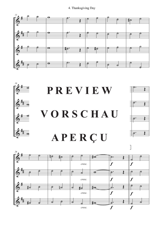 gallery: Thanksgiving Day , , (Saxophon Quartett SATB)