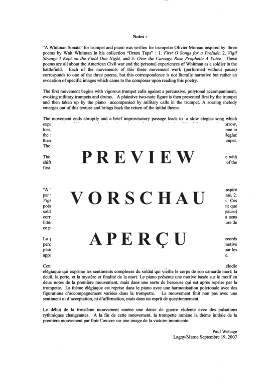 Produktgalerie: Seite 3 von 21 A Whitman Sonata , , (Trompete in B oder C + Klavier)