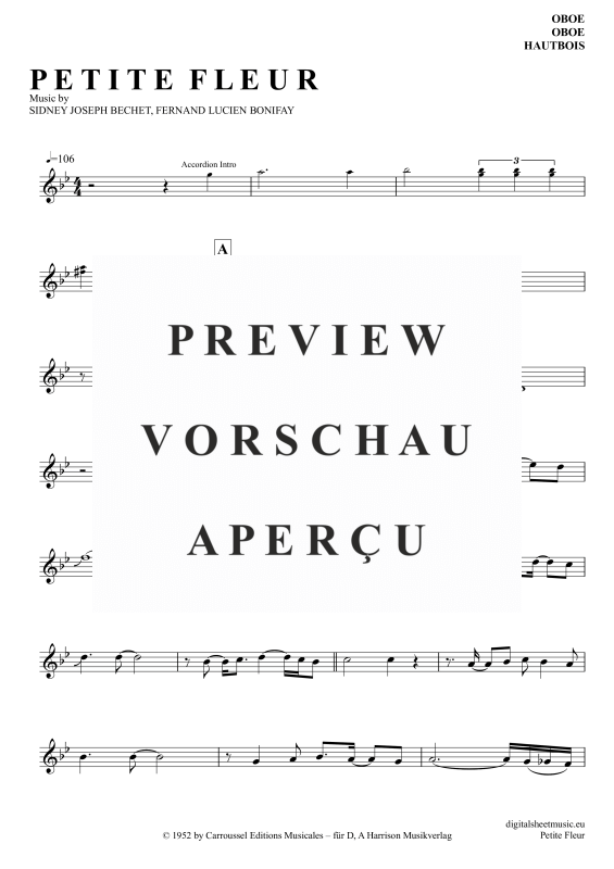 Produktgalerie: Seite 2 von 4 Petite Fleur, Tex, Pete, (Oboe)