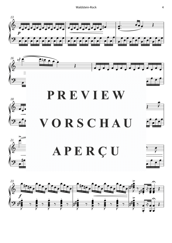 gallery: Waldstein-Rock - inspiriert durch Klaviersonate Nr. 21 C-Dur, op. 53 ´Waldstein´, 1. Satz, , Klavier Solo
