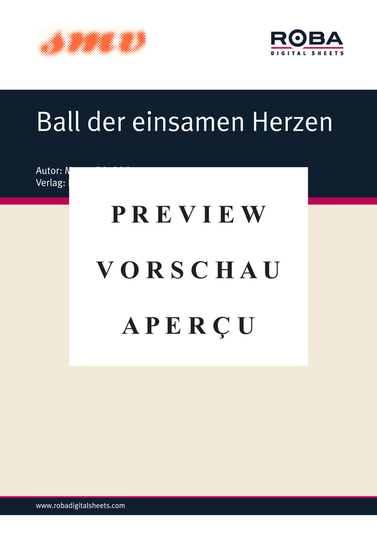 Product gallery: Page 2 of 3 Ball der einsamen Herzen , , Piano Solo
