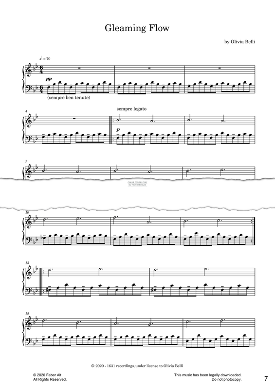 Produktgalerie: Seite 1 von 1 Gleaming Flow, Olivia Belli, Klavier