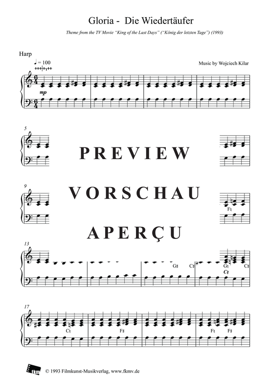 Produktgalerie: Seite 4 von 8 König der letzten Tage - Gloria: Harfe, , 