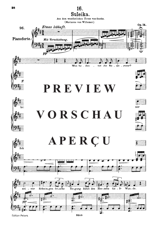 Product gallery: Page 2 of 7 Suleika I, D.720 Was bedeutet die Bewegung?, , High Voice and Piano