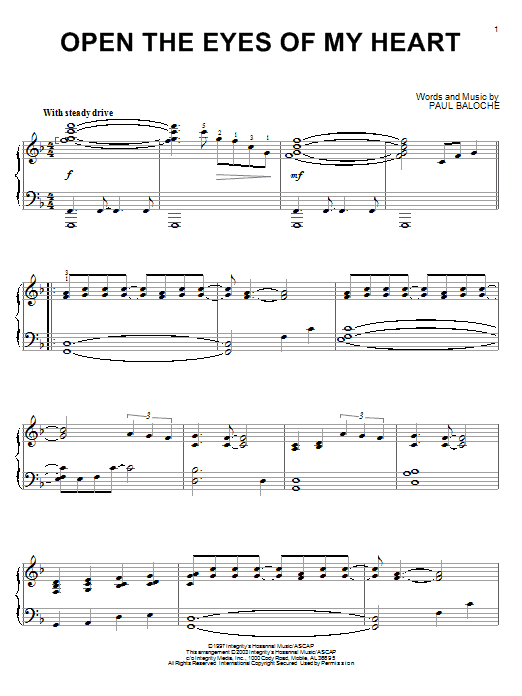 Product gallery: Page 1 of 1 Open The Eyes Of My Heart, Paul Baloche