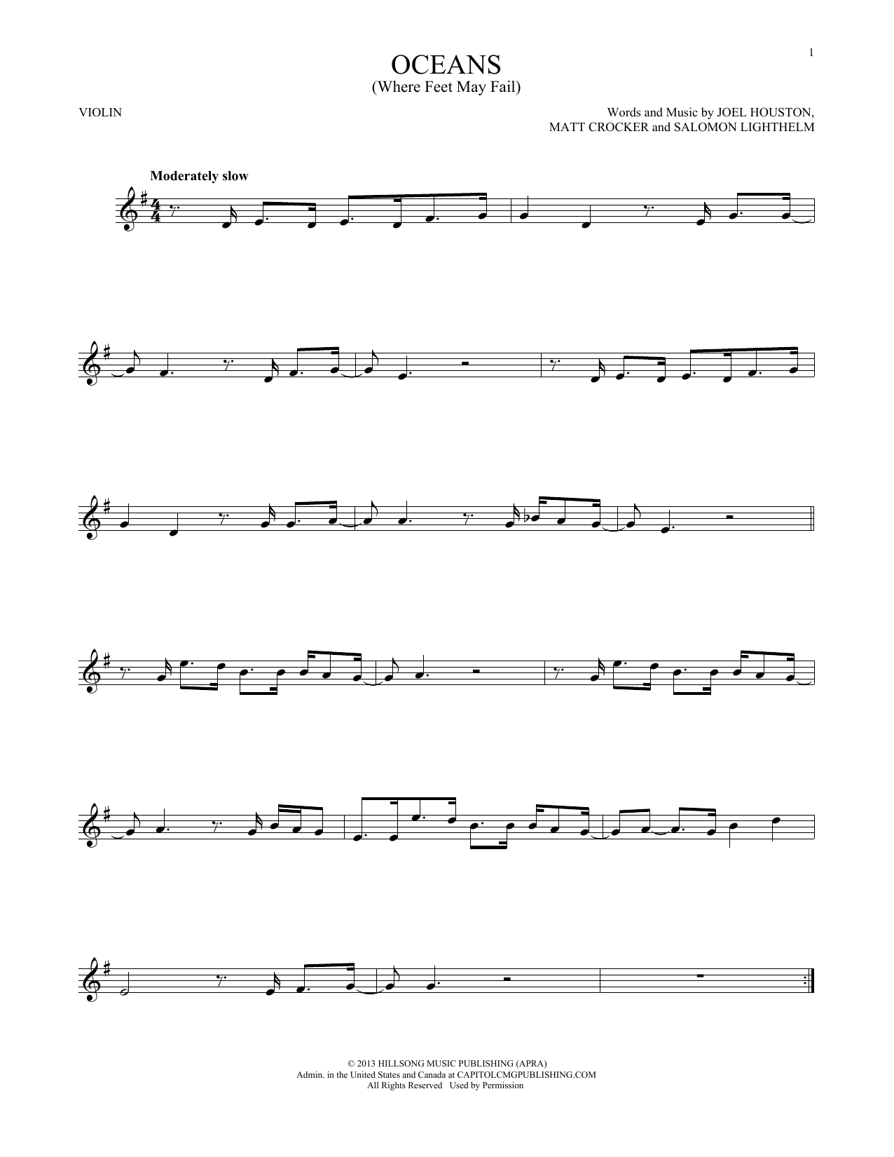 Product gallery: Page 1 of 1 Oceans (Where Feet May Fail), Hillsong United