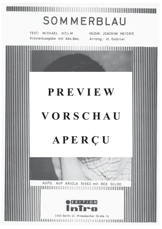 Produktgalerie: Seite 2 von 4 Sommerblau, Gildo, 	Rex, Klavier und Gesang