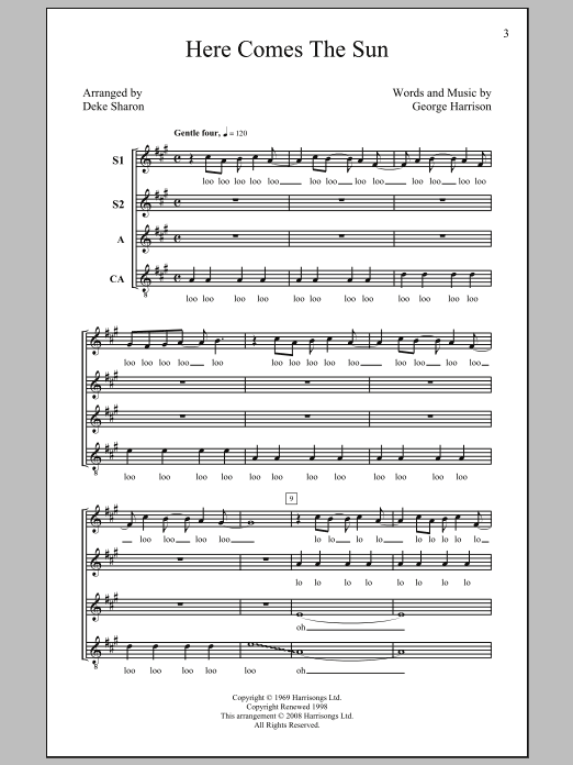 Produktgalerie: Seite 1 von 1 Here Comes The Sun (arr. Deke Sharon), The Beatles, Chor